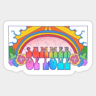 Summer Of Love Rainbow Pop Paradise Sticker